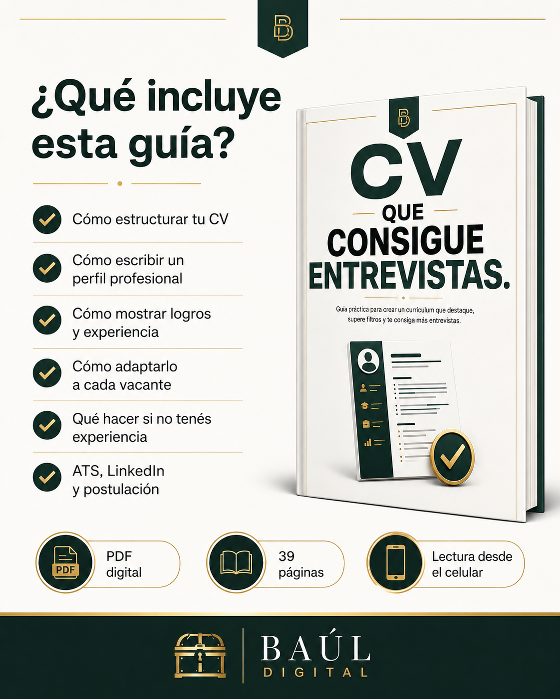 CV que consigue entrevistas | Guía práctica para destacar | PDF