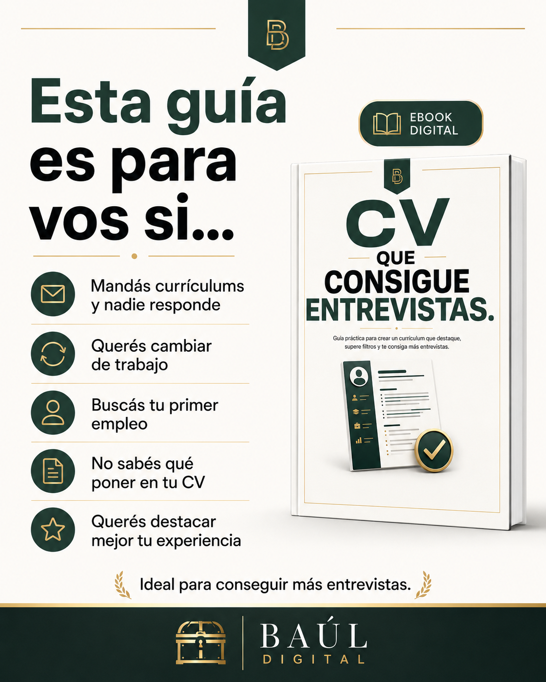 CV que consigue entrevistas | Guía práctica para destacar | PDF