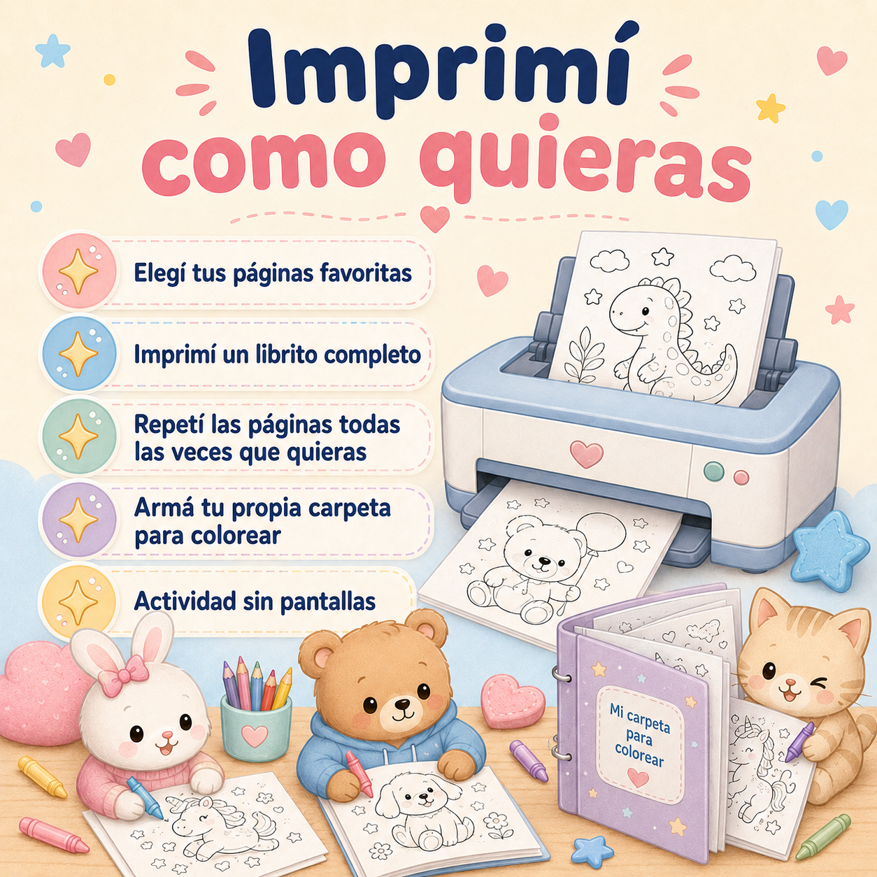 Mega Pack de 34 Libritos para Colorear + Bonus Mundialista Argentina 🇦🇷 | PDF Digital Imprimible